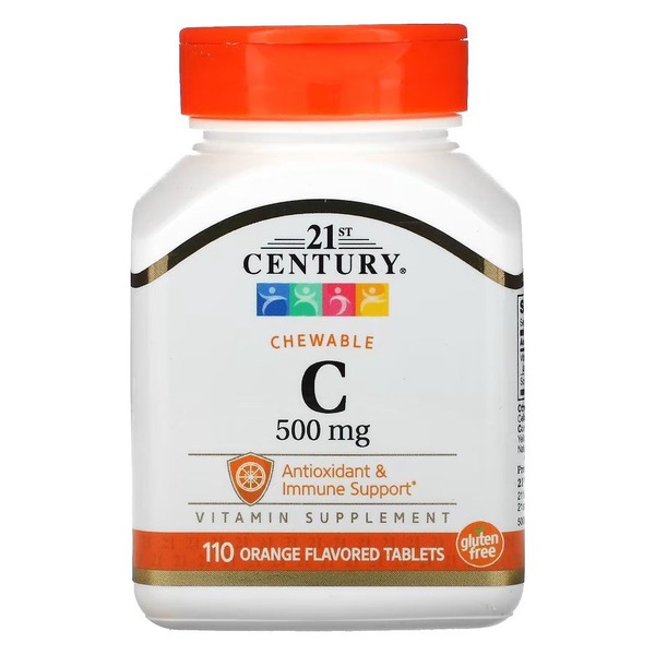 Витамин C 21st Century Vitamin C 500 mg Chewable, 110 таблеток