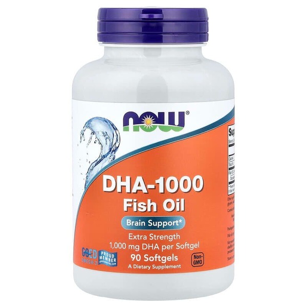 Жирні кислоти NOW DHA 1000, 90 капсул