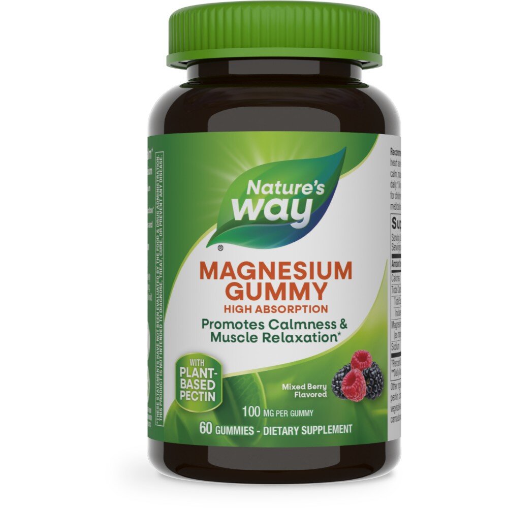 Желейки с магнием Nature's Way Magnesium Gummy, 60 желеек
