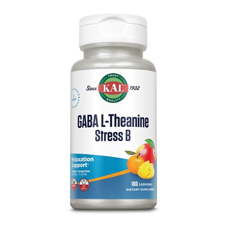 Льодяники з ГАМК KAL GABA L-Theanine Stress B Lozenge, 100 льодяників