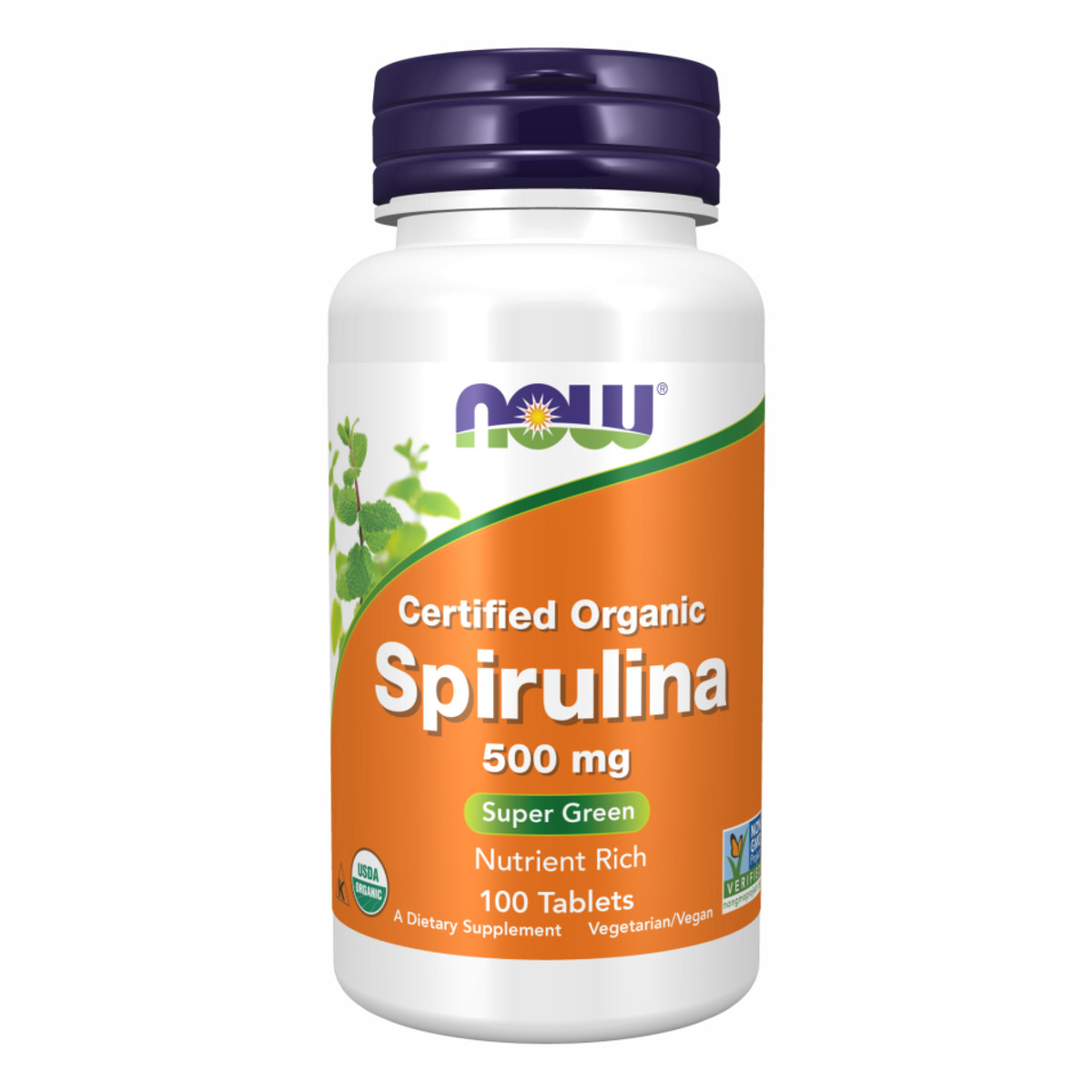 Spirulina 500 mg - 100 tabs (Пошкоджена банка)