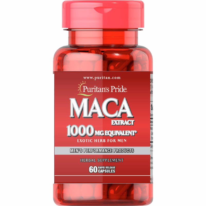 Натуральна добавка Puritan's Pride Maca Extract 1000 mg, 60 капсул