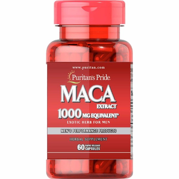 Натуральна добавка Puritan's Pride Maca Extract 1000 mg, 60 капсул