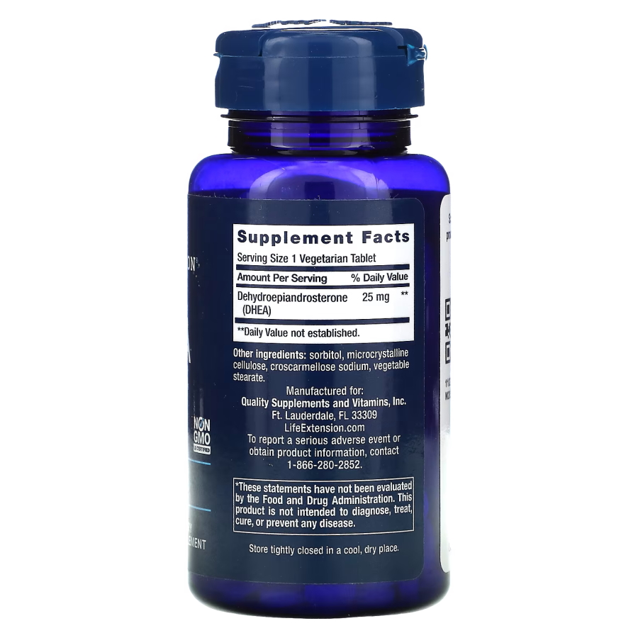 Стимулятор тестостерону Life Extension DHEA Dissolve 25 mg, 100 таблеток. Фото 2