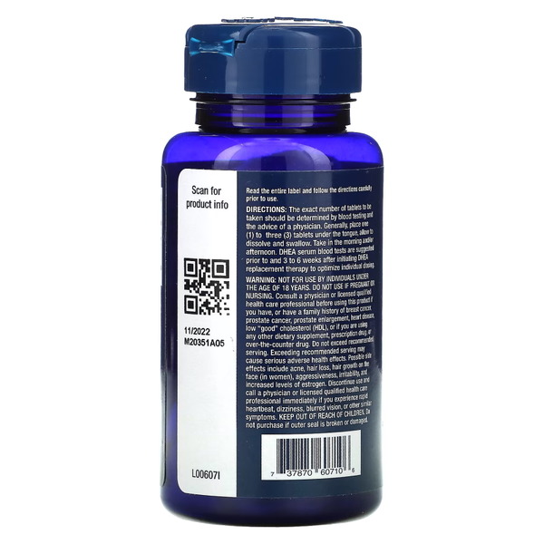 Стимулятор тестостерону Life Extension DHEA Dissolve 25 mg, 100 таблеток. Фото 3