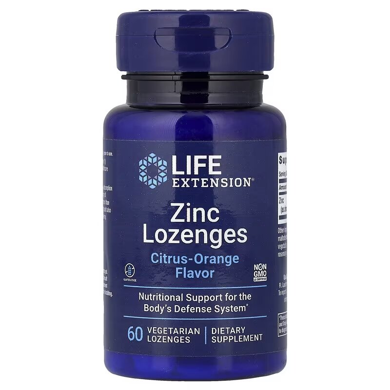 Витамины и минералы Life Extension Zinc Lozenges, 60 леденцов