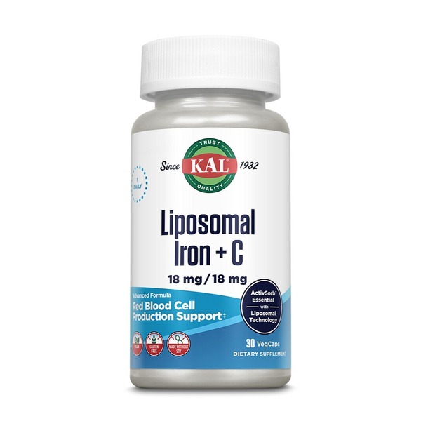 Ліпосомальне залізо KAL Liposomal Iron + C, 30 вегакапсул
