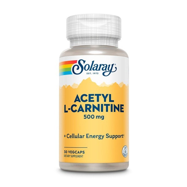 Ацетил-L-карнітин Solaray Acetyl L-Carnitine 500 mg, 30 вегакапсул
