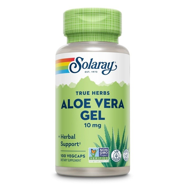 Натуральная добавка Solaray True Herbs Aloe Vera Gel 10 mg, 100 вегакапсул