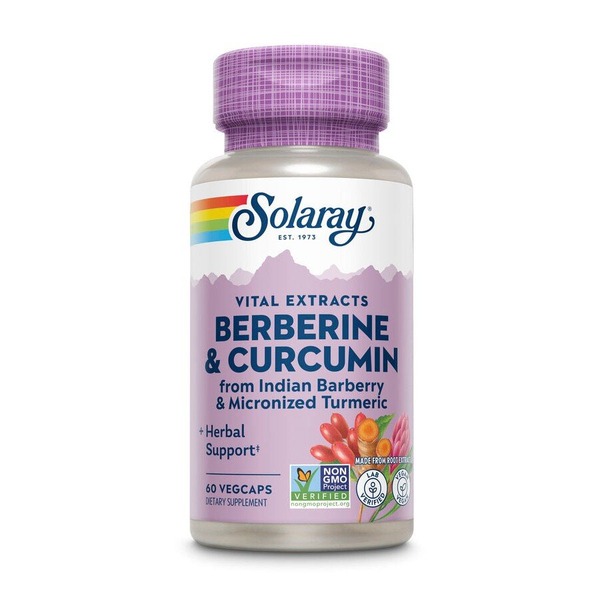 Комплекс берберина и куркумина Solaray Berberine & Curcumin, 60 вегакапсул