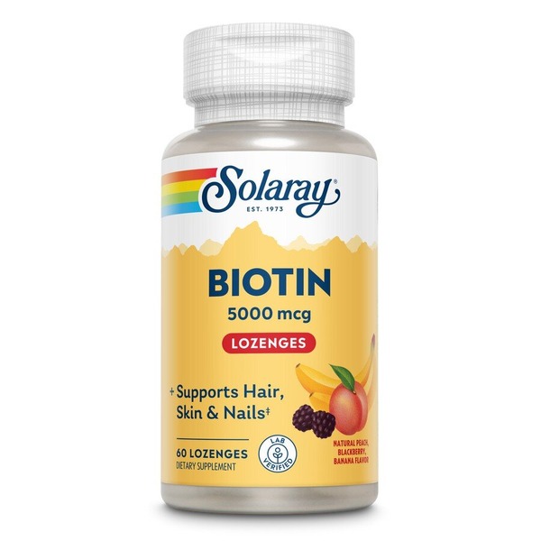Біотин Solaray Biotin 5000 mcg Lozenge, 60 пастилок