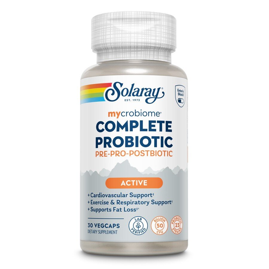 Комплексний пробіотик Solaray Mycrobiome Complete Probiotic Active, 30 вегакапсул