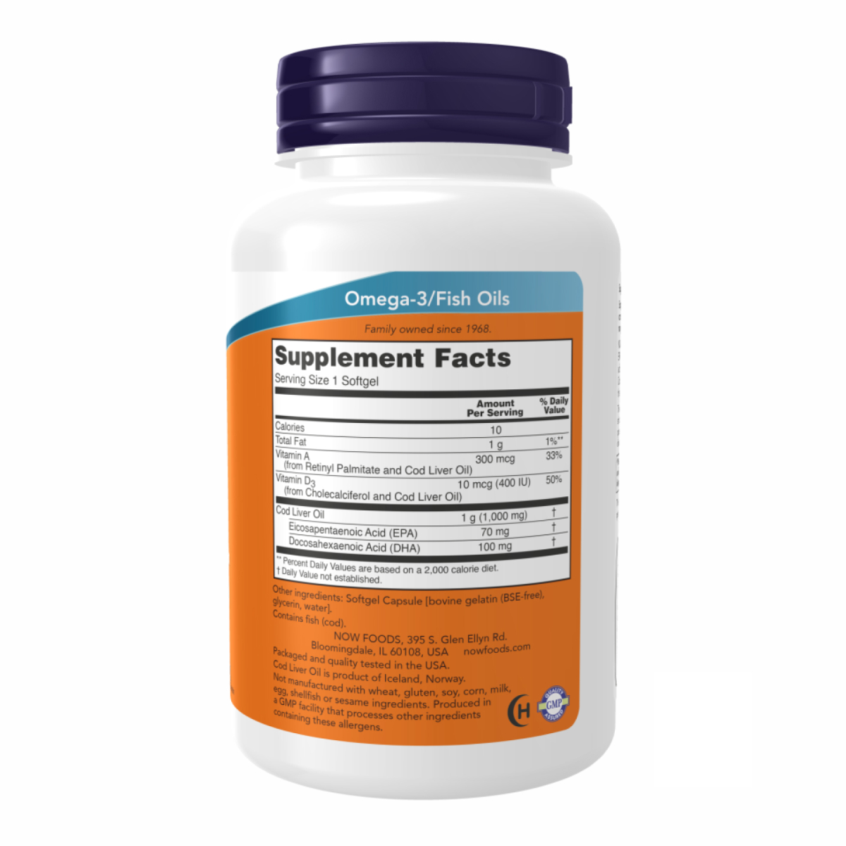 Cod Liver Oil 1000mg - 90 sgels. Фото 2