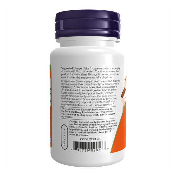 Serrapeptase 60,000 Units - 60 vcaps. Фото 3