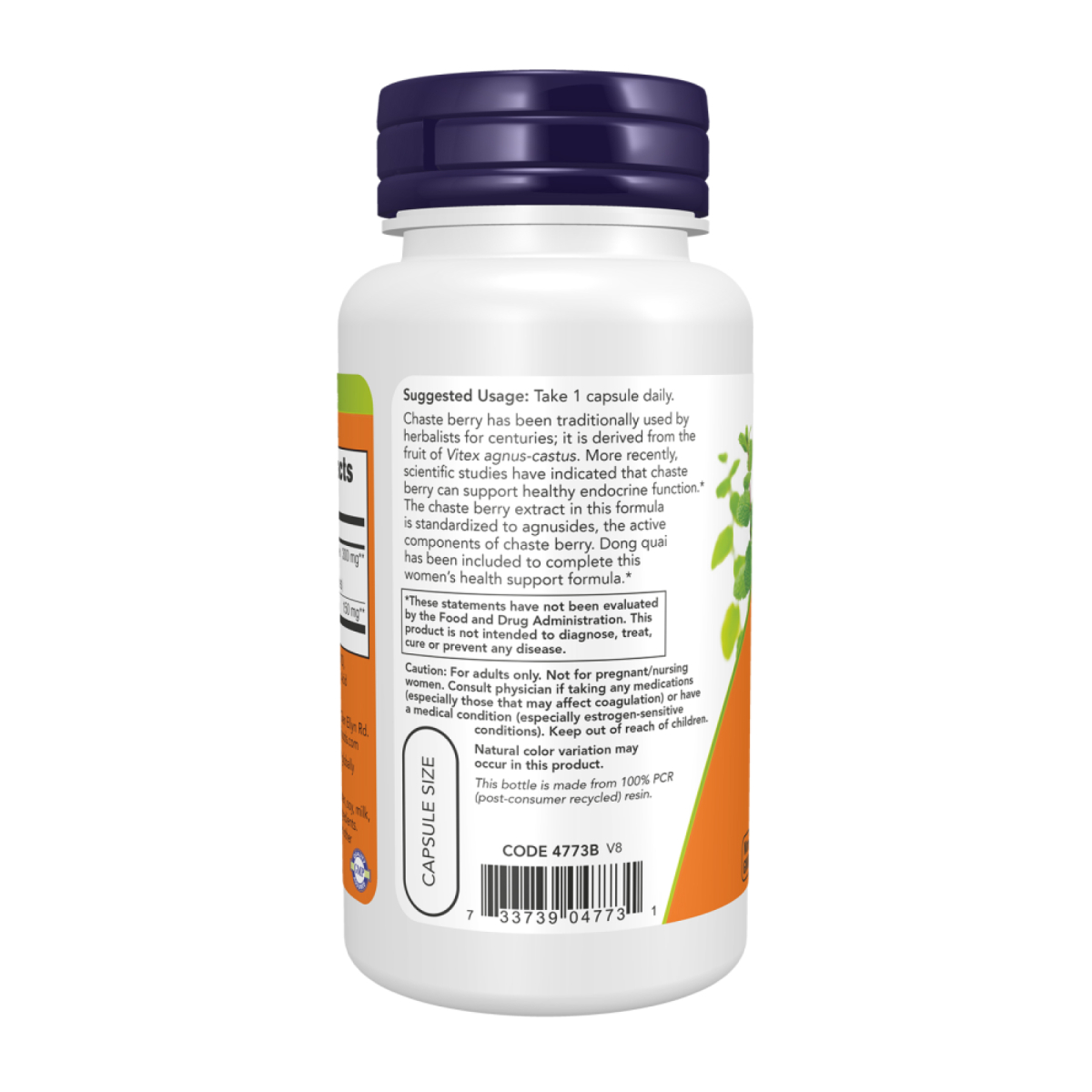 Chaste Berry Vitex Extract 300 mg - 90 vcaps. Фото 3