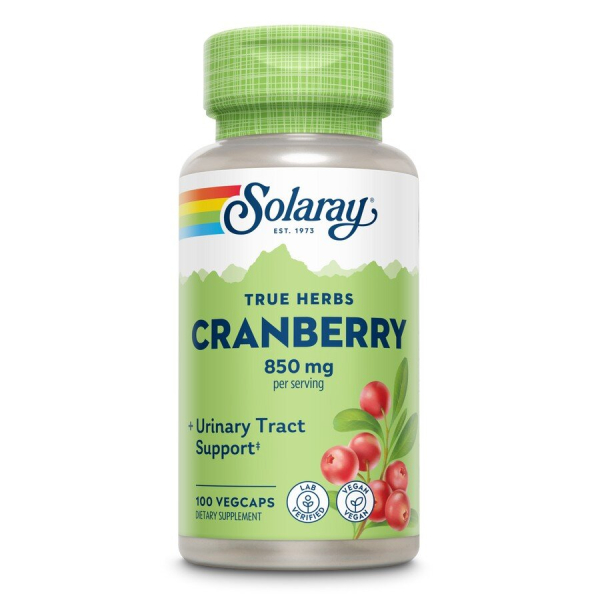 Ягоди журавлини Solaray True Herbs Cranberry, 100 вегакапсул
