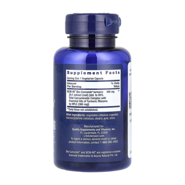 Super Bio-Curcumin® Turmeric Extract 400 mg - 60 vcaps. Фото 2
