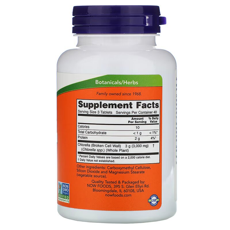 Натуральна добавка NOW Chlorella 1000 mg, 120 таблеток. Фото 2