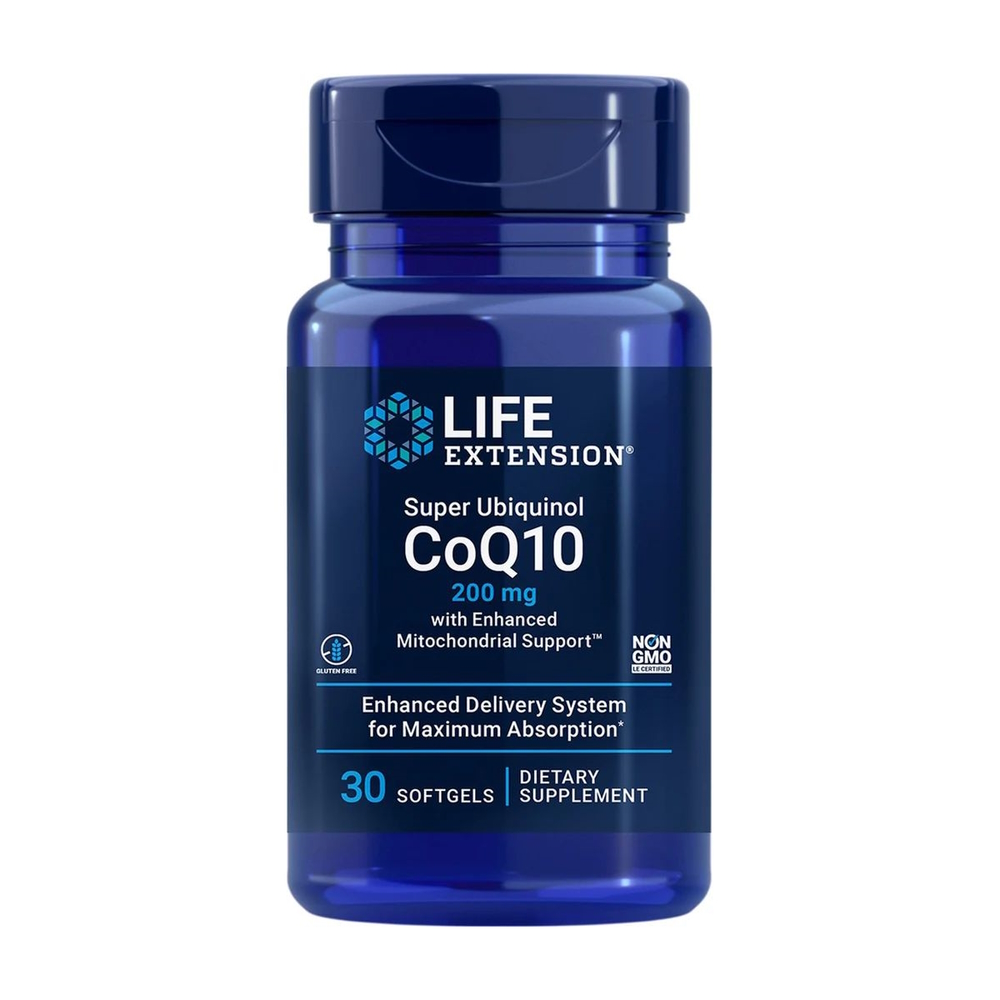 Натуральна добавка Life Extension Super Ubiquinol CoQ10 200 mg, 30 капсул