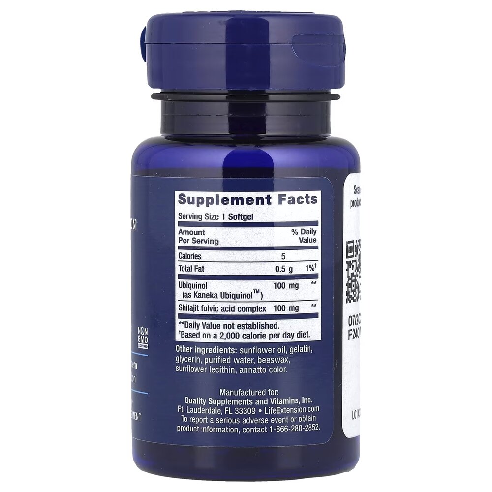 Коензим Q10 Life Extension Super Ubiquinol CoQ10 100 mg with Enhanced Mitochondrial Support, 30 капсул з покращеною мітохондріальною підтримкою. Фото 2