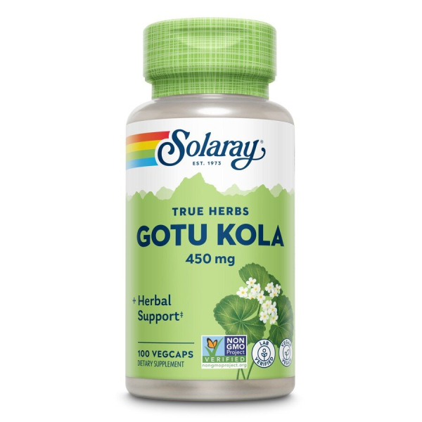 Готу кола Solaray Gotu Kola 450 mg, 100 вегакапсул