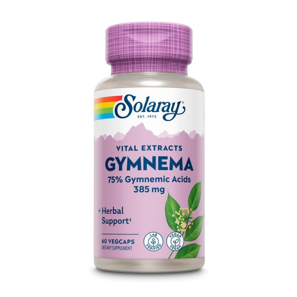 Екстракт листя джимнеми Solaray Gymnema 385 mg, 60 вегакапсул