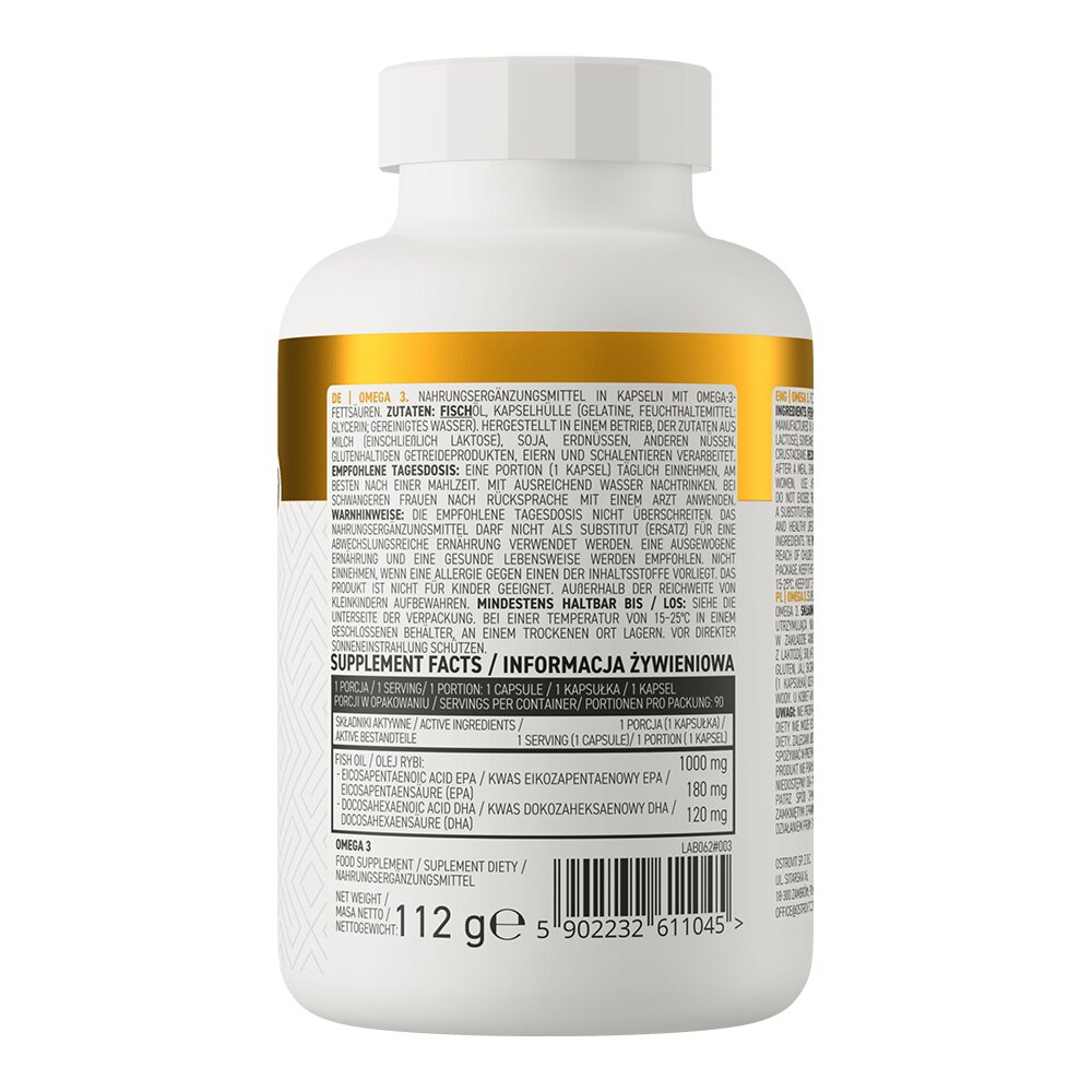 Жирні кислоти OstroVit Omega 3, 90 капсул. Фото 2