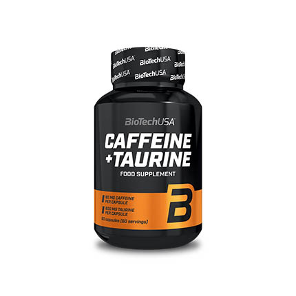 Передтренувальний комплекс BioTech Caffeine + Taurine, 60 капсул