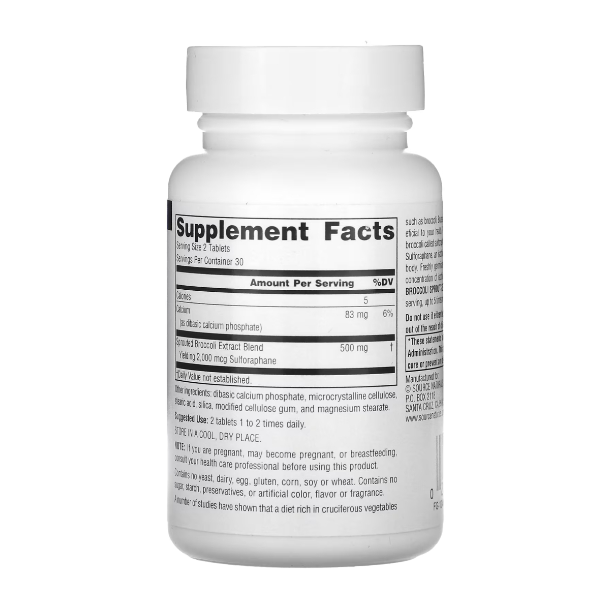Broccoli Sprouts Extract 250mg - 60 tabs. Фото 2