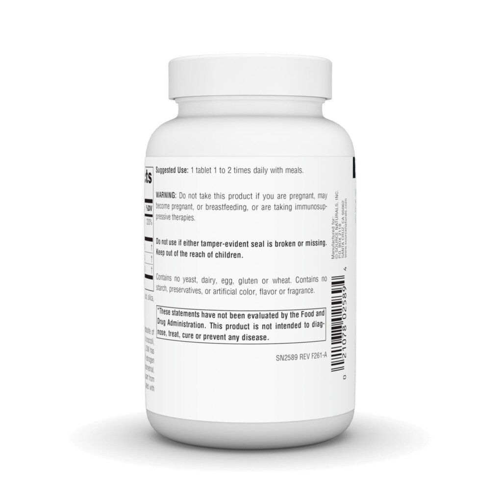 Дііндолілметан Source Naturals DIM 200 mg, 60 таблеток. Фото 3