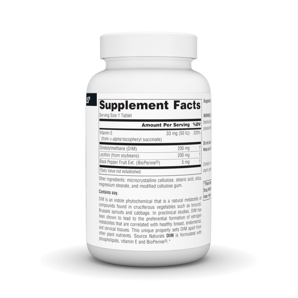 Дііндолілметан Source Naturals DIM 200 mg, 60 таблеток. Фото 2