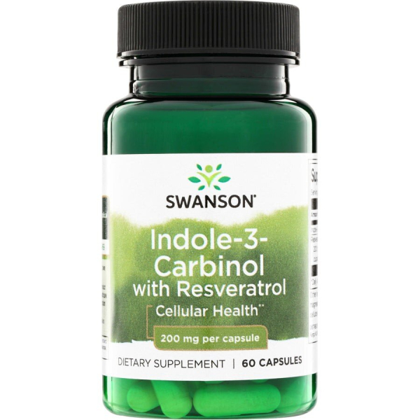 Комплекс індол-3-карбінолу Swanson Indole-3-Carbinol 200 mg, 60 капсул