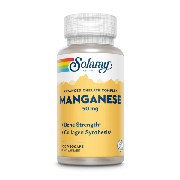 Вітаміни та мінерали Solaray Manganese 50 mg, 100 вегакапсул