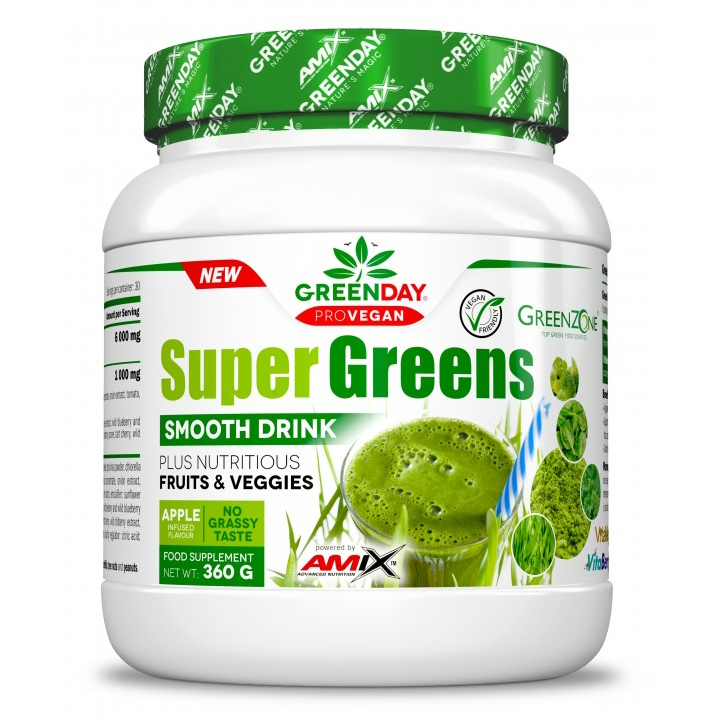 Натуральна добавка AMIX GreenDay Super Greens Smooth Drink, 360 грам