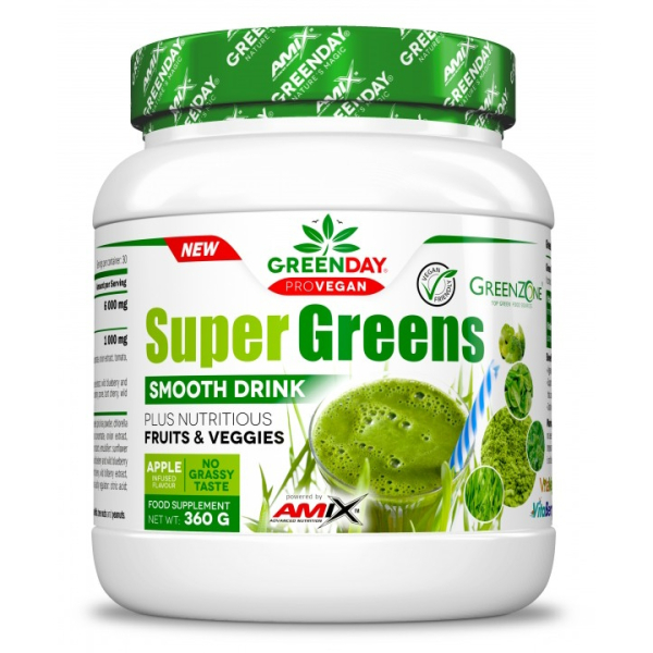 Натуральна добавка AMIX GreenDay Super Greens Smooth Drink, 360 грам