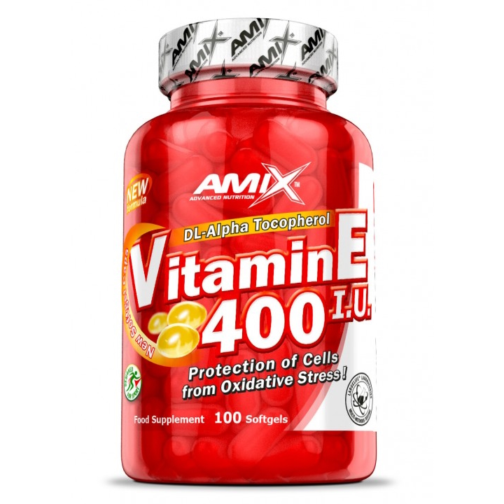 Вітаміни та мінерали AMIX Vitamin E 400 IU, 100 капсул