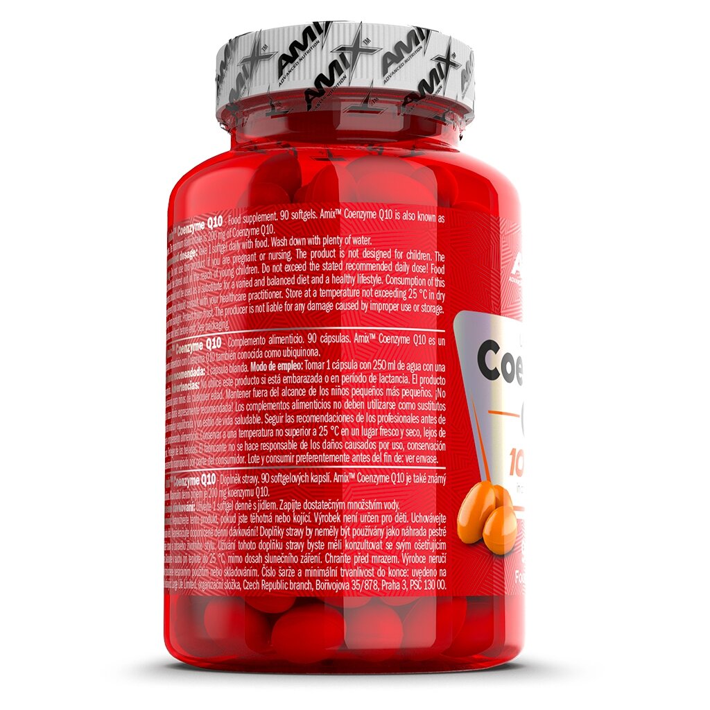 Натуральна добавка AMIX Coenzyme Q10 100 mg, 90 капсул. Фото 2