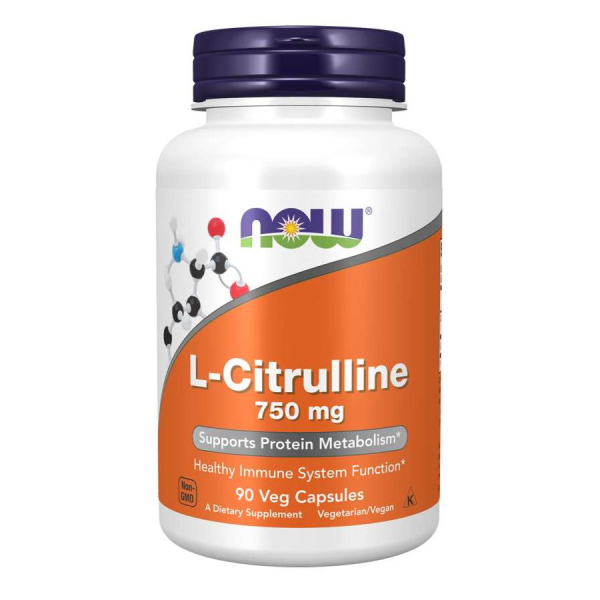 Амінокислота NOW L-Citrulline 750 mg, 90 вегакапсул