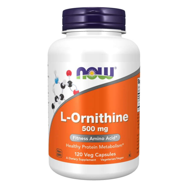 Амінокислота NOW L-Ornithine 500 mg, 120 вегакапсул