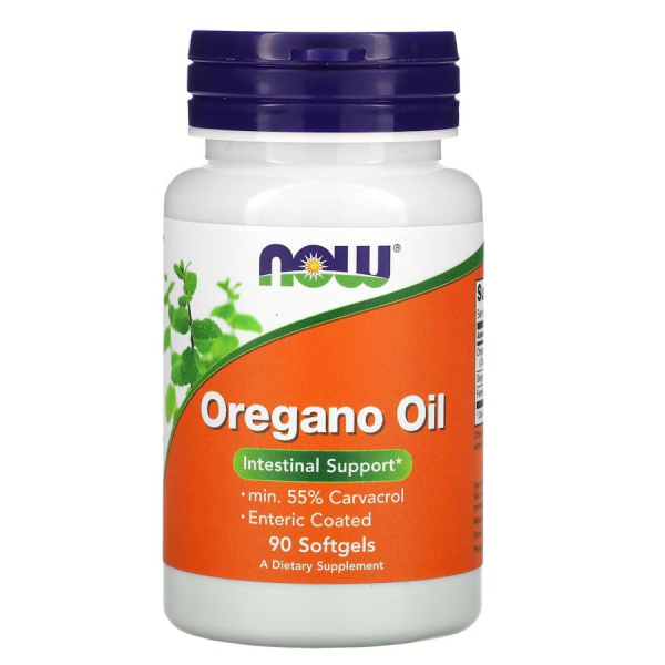 Натуральна добавка NOW Oregano Oil, 90 капсул