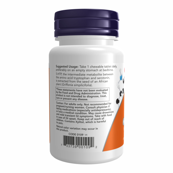 5-HTP 100mg Chewable Lozenges - 90 tabs. Фото 3