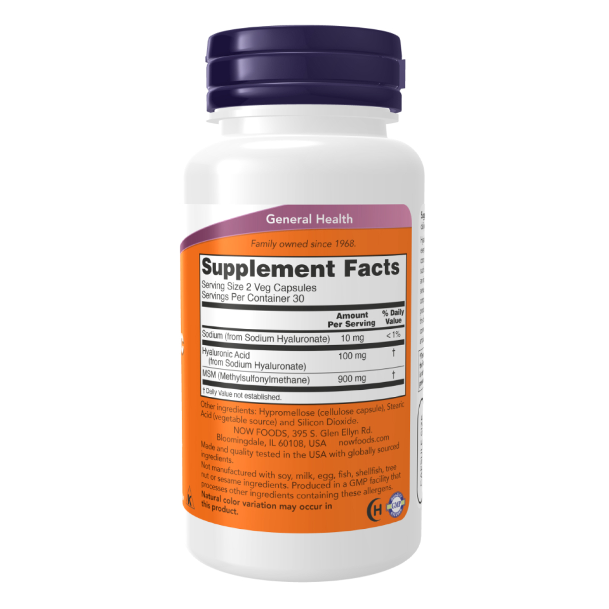 Hyaluronic Acid 50mg+MCM - 120 vcaps. Фото 2