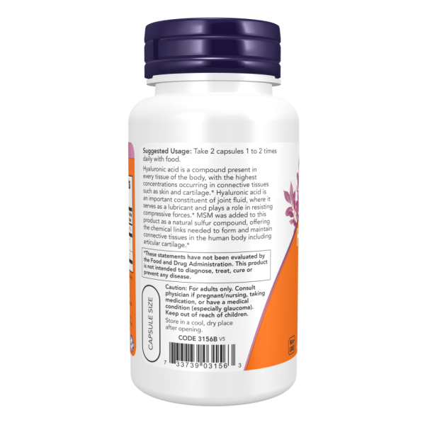 Hyaluronic Acid 50mg+MCM - 120 vcaps. Фото 3