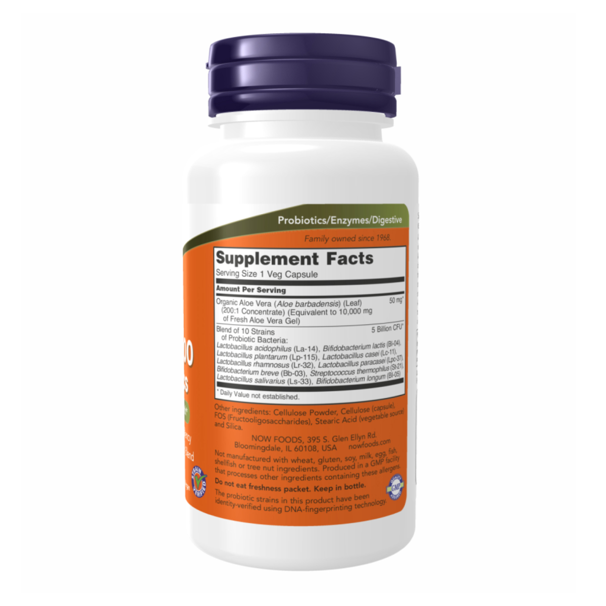 Aloe Vera 10000 & Probiotics - 60 vcaps. Фото 2