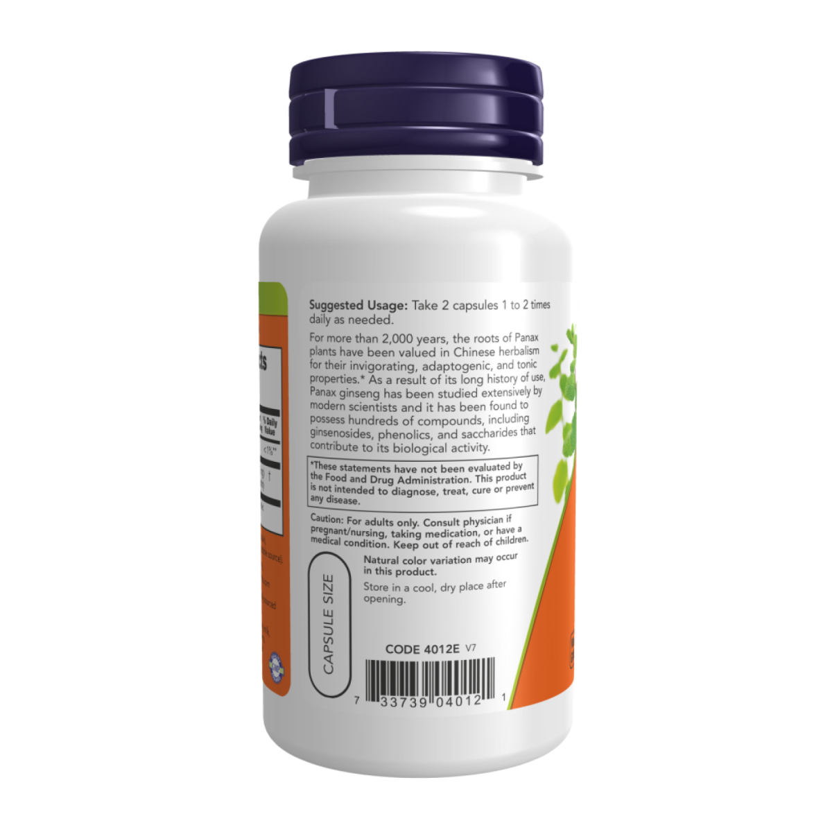 Panax Ginseng 500mg - 250 vcaps. Фото 3