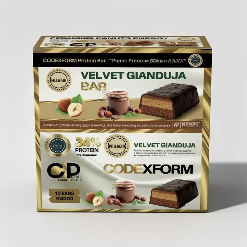 Блок протеїнових батончиків CODExFORM Protein Bar, 12*50 грам. Фото 9