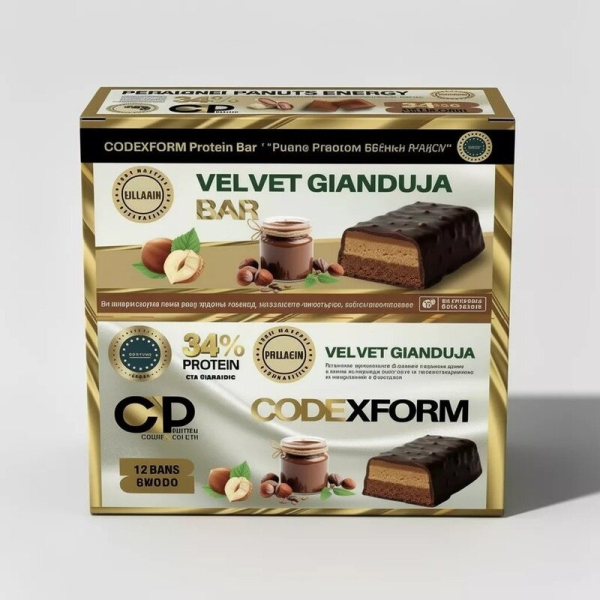 Блок протеїнових батончиків CODExFORM Protein Bar, 12*50 грам. Фото 9