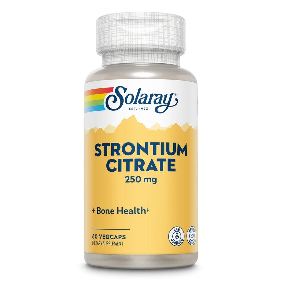 Стронцій цитрат Solaray Biocitrate Strontium 250 mg, 60 вегакапсул