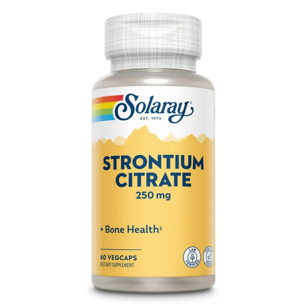 Стронцій цитрат Solaray Biocitrate Strontium 250 mg, 60 вегакапсул