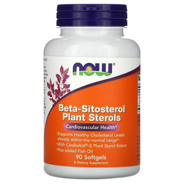 Натуральная добавка NOW Beta-Sitosterol Plant Sterols, 90 капсул